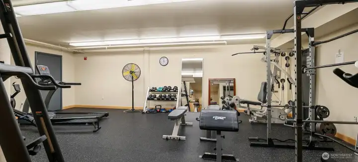 Spacious gym on 1st floor