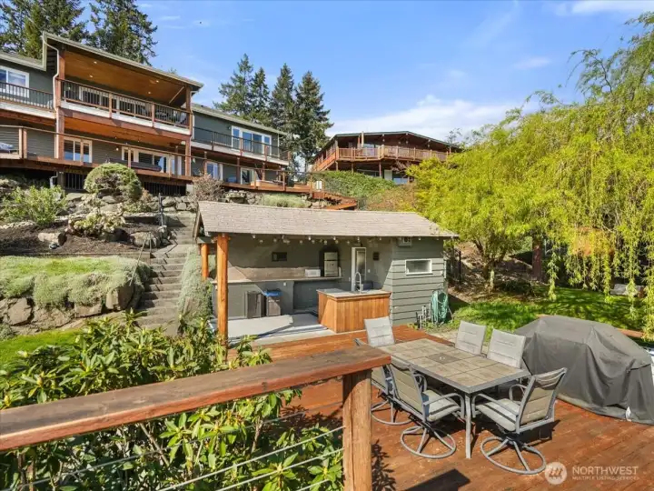 You won't run out of areas for guest to enjoy relaxing by the lake.  You will be the envy of all your friends and family.