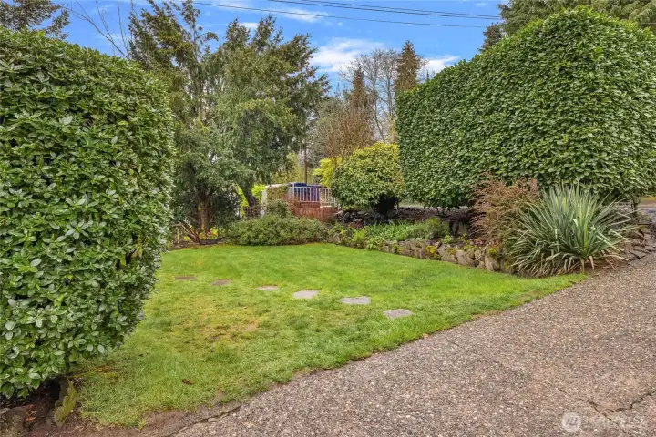 Landscaped front yard