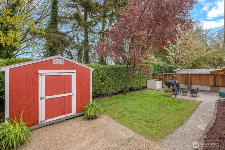 storage shed that is perfect for garden tools