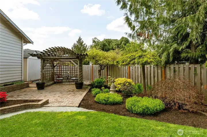 Gazebo sitting area plus additional garden shed