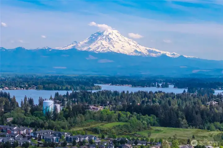 Outdoors with Mt. Rainier views