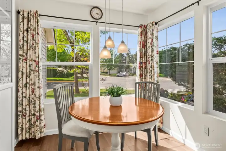 Tons of windows to provide natural light filter in