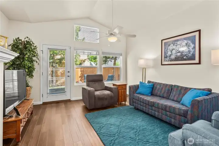 Soaring ceilings and large windows