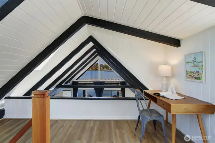 The loft is extremely versatile.  Make it a primary bedroom, an office, a gym, yoga or mediation room, a guest room whatever you choose, the views just do not stop.