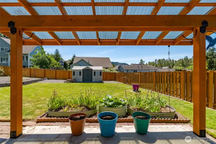 Covered back deck Covered back deck