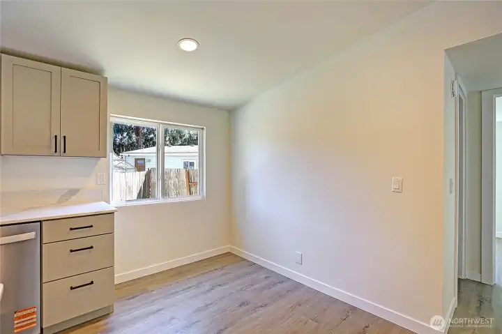 Dedicating dining area.