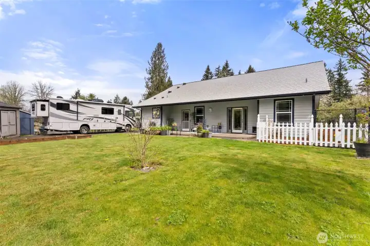 Large backyard