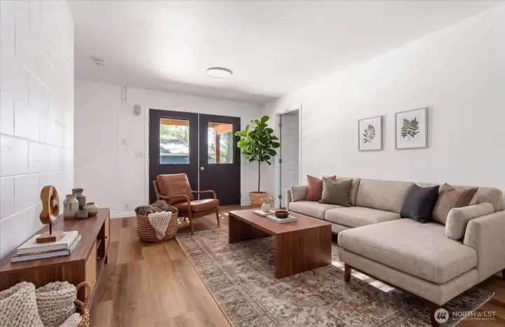 Lower Family room - Virtually staged Lower Family room - Virtually staged