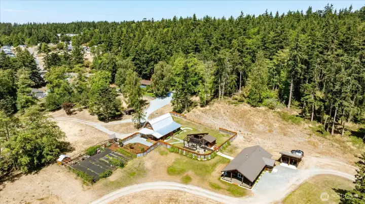 Aerial view of the 10+ acre compound Aerial view of the 10+ acre compound