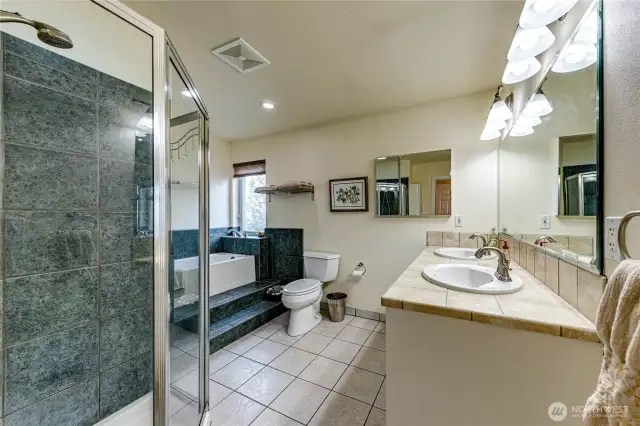 Primary Full Bath With Double Sinks