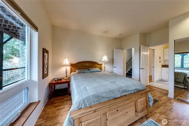 Lower Level Bedroom With Access to Full Bathroom