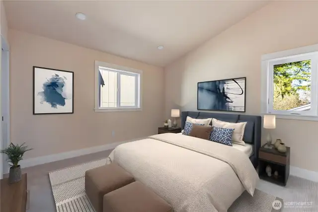 Primary bedroom. **Virtually staged