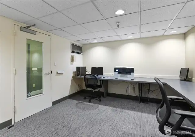 Escape the distractions of home and boost your productivity in this top-tier in-building office space. Designed for the driven professional, it features modern amenities, high-speed internet, and a quiet, focused atmosphere that promises zero interruptions. Whether you're tackling a big project or handling daily tasks, this space impresses with its sleek design and practical layout. Enjoy the perfect balance of comfort and professionalism that will leave your boss thoroughly impressed.