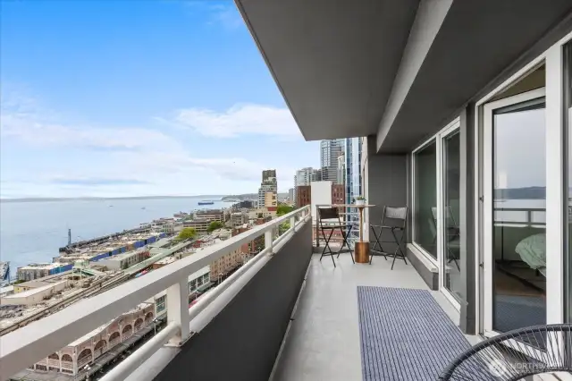 Your private balcony offers ample seating and breathtaking views that never disappoint. It's a perfect haven for relaxation, socializing, and soaking in the inspiring scenery that surrounds you.