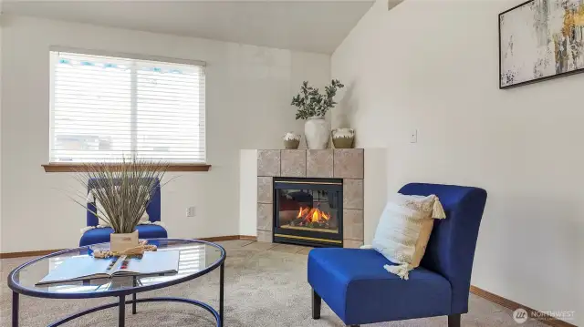 Cozy Fireplace In Family Room