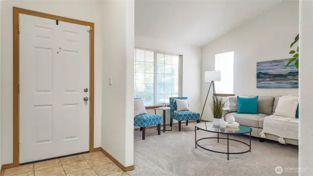 Entry To Living Area On Right. Bedroom 3 or Office Space To The Left