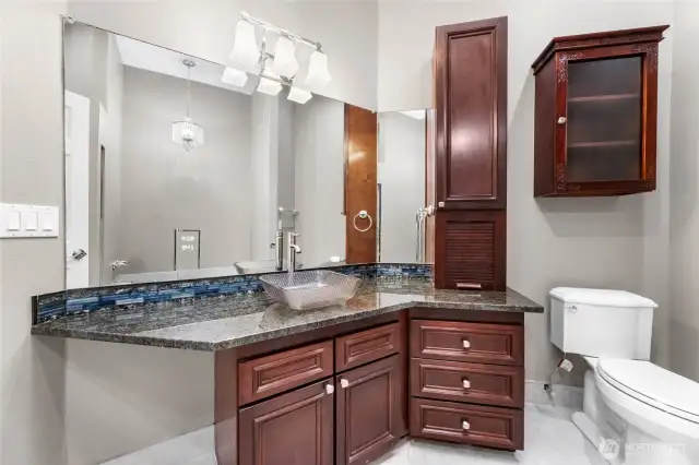 Full Upstairs Hall Bathroom with Tile Shower