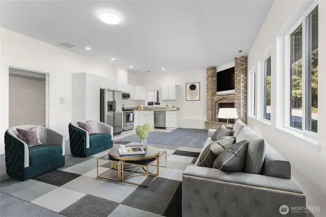 Lower Level 1 Bedroom Apartment with Full Kitchen, 3/4 Bath & Laundry