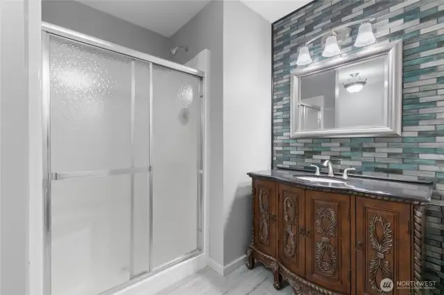 3/4 Bath On Lower Level