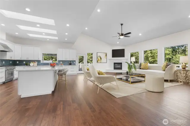 Great Room with Fully Remodeled Kitchen, Quartz Counters & Thermador Appliance Package