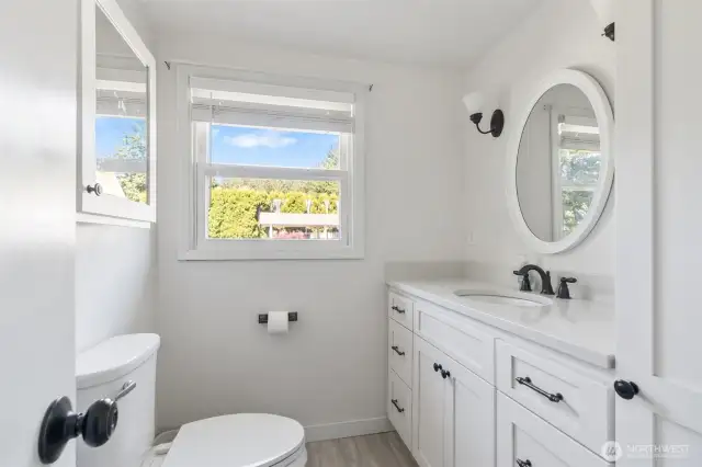 1/2 bath off kitchen