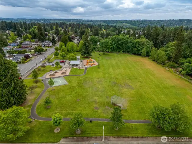 An awesome park with trails next door!