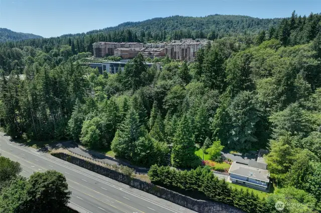The 2.6373 acre site offers a private drive off Renton-Issaquah Road SE, slightly below the Talus community in Issaquah.