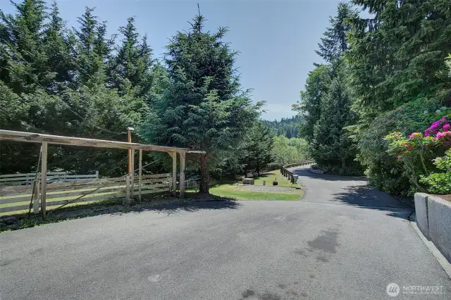 This view is from the lower parking area.