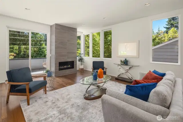 Spacious great room with ample windows.