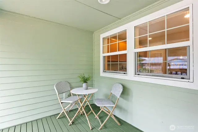Covered front porch.