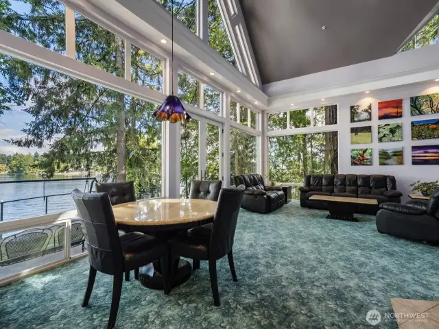 Dining area with a view.
