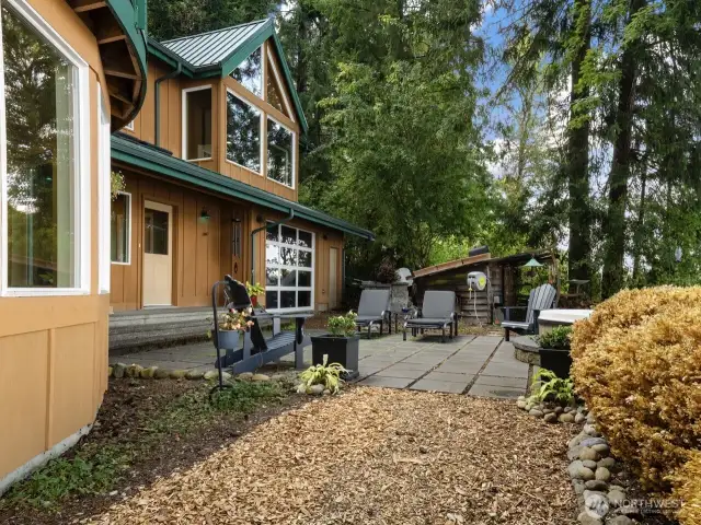 Lakeside patio off of family room.
