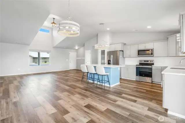 Plenty of space for a large dining table.