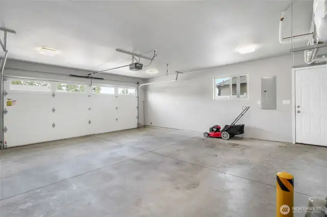 Sheetrocked, painted and insulated garage.