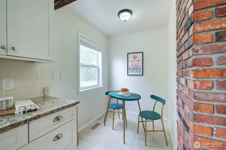 Kitchen with breakfast nook.