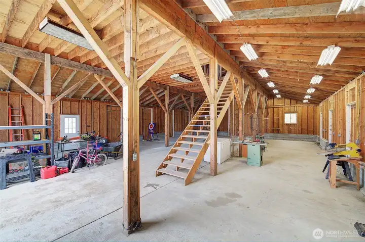 Interior of barn lower floor
