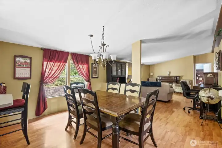 Dining room looking towards the family room.