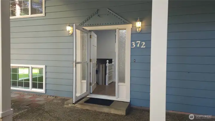 Welcoming front entrance to the "Big House."