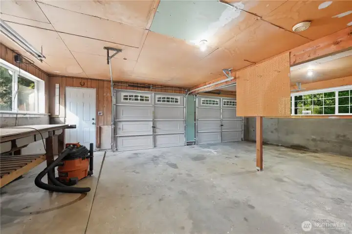 Garage is massive.