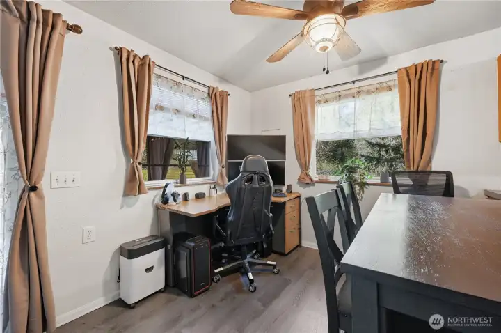 Dining space is used as an office for the current owner.