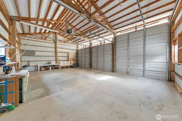 Massive detached 3 car garage.