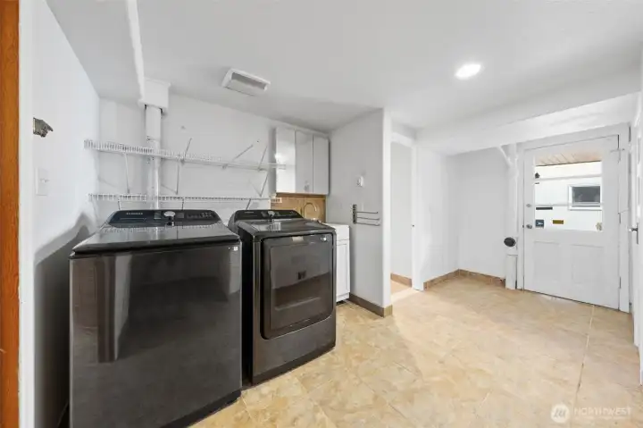 Huge laundry room.