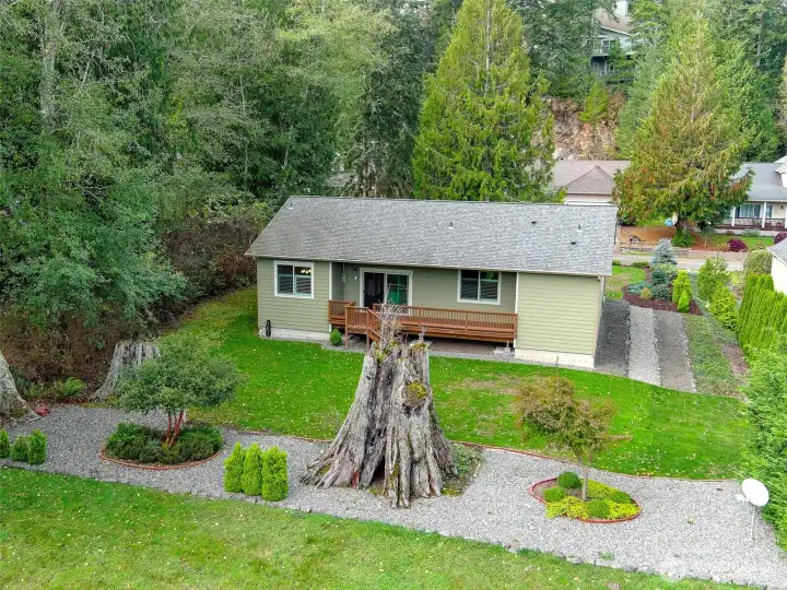 Professionally landscaped back, side and front yard.