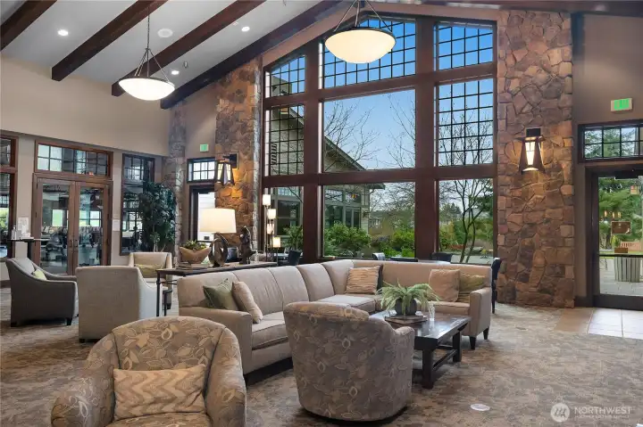 Sitting area inside the lodge