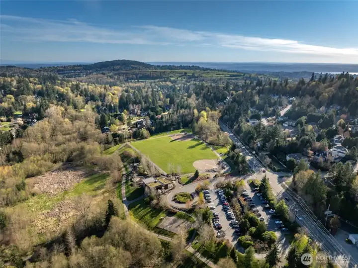 Aerial view of the area.