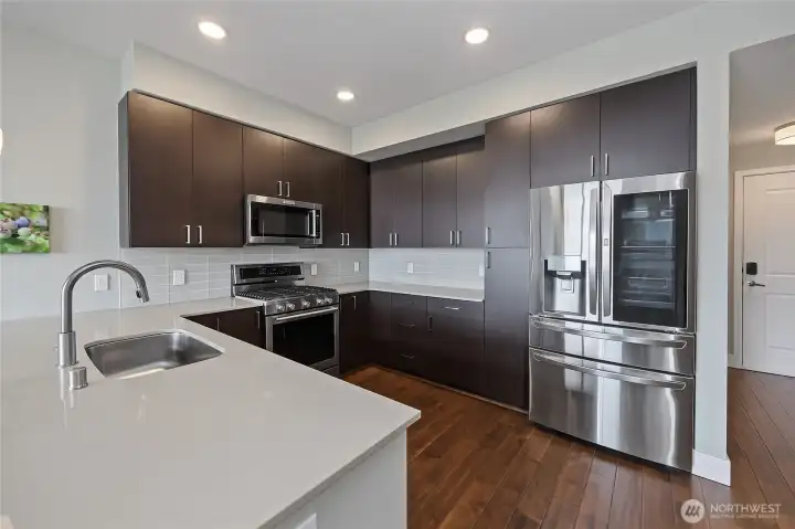 Gourmet chef's kitchen with luxurious appliances Gourmet chef's kitchen with luxurious appliances