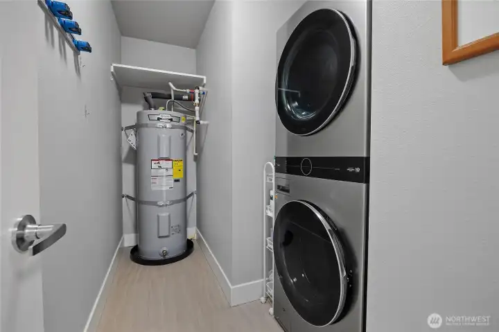 Large in-unit laundry room with storage space. Large in-unit laundry room with storage space.