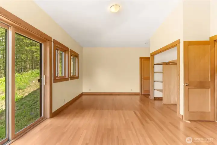 Master bedroom on 2nd floor with hardwood floors and ample closet space. Master bedroom on 2nd floor with hardwood floors and ample closet space.