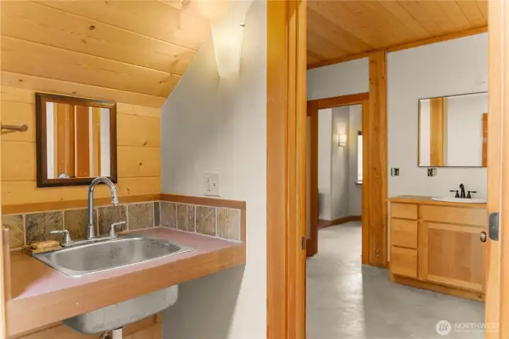 Utility sink for cleaning up. Utility sink for cleaning up.